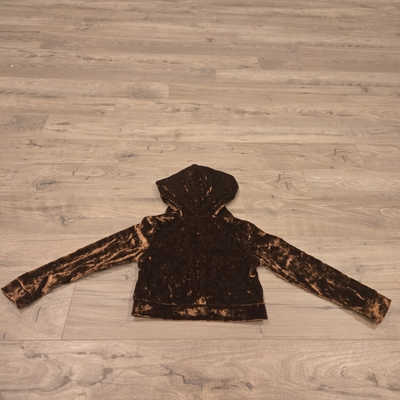 NWOT Girls Fall Brown Velour & Ruching Matching Jacket & Leggings Set Size 5 - Picture 8 of 16